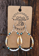 Load image into Gallery viewer, Pauwampü Earrings-Turquoise &amp; Tan
