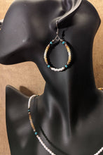 Load image into Gallery viewer, Pauwampü Earrings-Turquoise &amp; Tan
