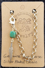 Load image into Gallery viewer, Turquoise &amp; Feather Bracelet
